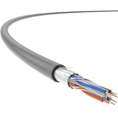 China Bulk Ethernet Cable FTP CAT 6A Cable 23AWG Solid Bare Copper PVC Jacket for sale