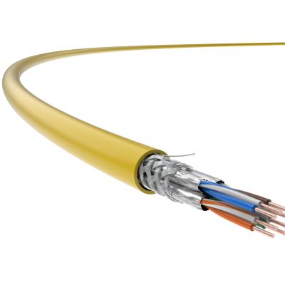 China Cat 7A Cable, S/FTP Cat 7A Network Cable 23AWG Bare Copper PVC Sheath for sale