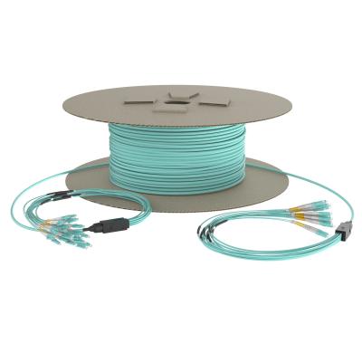 China 4.5mm MPO Fiber Optic Cable OM3 Pre Terminated Fiber Cable for sale