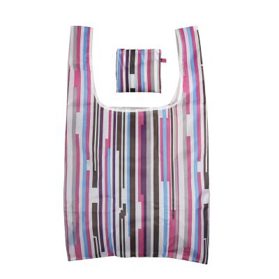 China Reusable Custom Waterproof Foldable Polyester Shopping Bag With Designs for sale