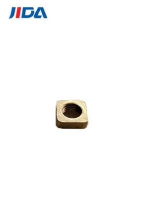 China IATF 16949 Lead Free square Copper Bolt Nut M3 Coupling Nut 1.5mm×4.6mm for sale
