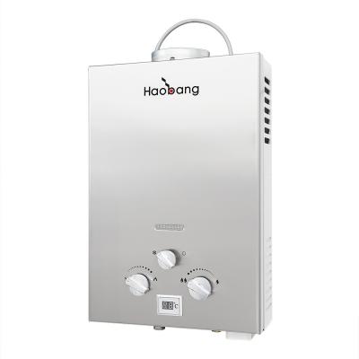 China LP Gas Water Heater Stainless Steel Panel Outdoor Shower 6L for sale