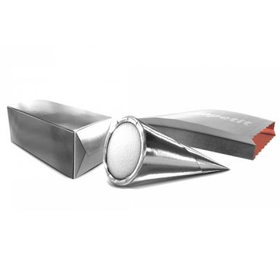 China Metallized Film Silver Food Packaging Cone Shaped For High Barrier Protection for sale