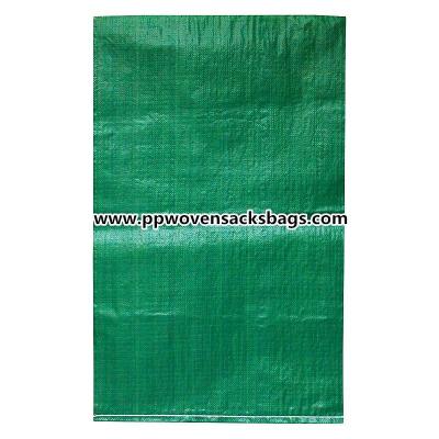 China Biodegradable Green PP Woven Bags for Packing Limestone / Industrial PP Sacks for sale