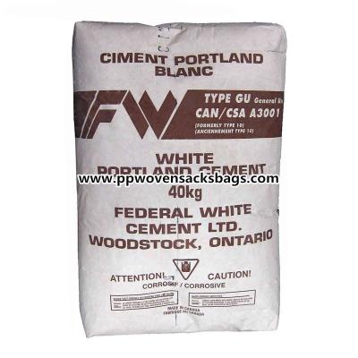China Mineral or Poland Cement Packing Bags / Block Bottom Kraft Paper Valve Sacks for sale