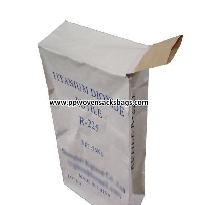 China Durable Kraft Paper Valve Sealed Bags / Valve Sacks for Titanium Dioxide Packing for sale