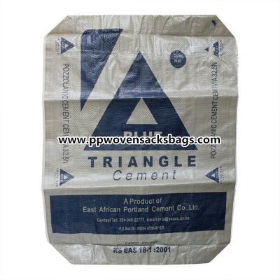 China Recycled Laminated PP Cement Packing Bags / 50kgs Printed Woven Valve Bag Sacks for sale