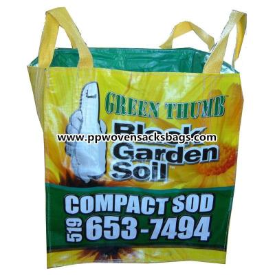 China BOPP Film Laminated PP Woven Ton Bags / Multi-color Printed Woven Polypropylene FIBC Bags for sale