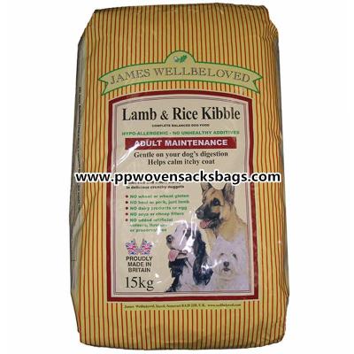 China Reusable Bopp Film Laminated PP Woven Animal Feed Bags / Seed Packaging Sacks for sale