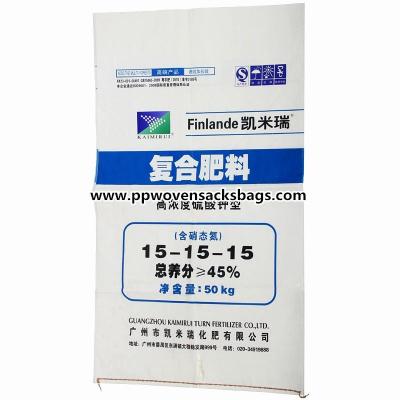 China Adubo tecido polipropileno e produtos químicos que empacotam sacos do saco com impressão de Flexo à venda