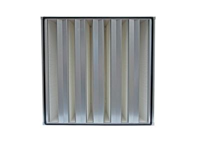 China Air Handling Unit Deep Pleat Air Filter V Bank 610*610*292mm for sale