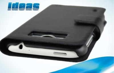 China Black HTC Leather Phone Case Wallet for HTC Sensation XL X315e for sale