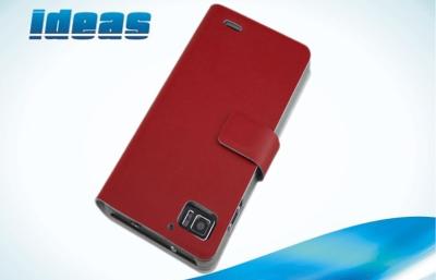 China Red PU Lenovo Phone Case / Lenovo s880 Mobile Phone Leather Case for sale