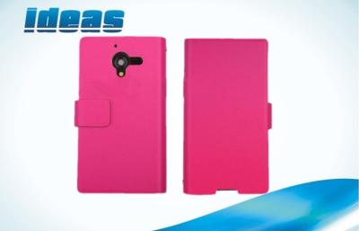 China Rose PU Sony Xperia Leather Case , Sony Xperia ZL L35H Mobile Phone Case for sale
