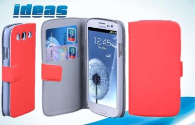 China Orange Samsung Galaxy Leather Cases , Samsung Galaxy Siii Protective Case for sale