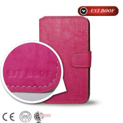 China Samsung I8552 Pu Leather Wallet Cell Phone Cases Eco - friendly With Tap for sale