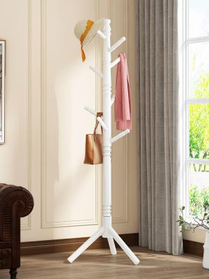 China Sturdy Triangle Tree Wood Coat Rack Hanger Stand for Entryway for sale