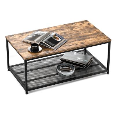 China Industrial Wood And Metal Coffee Table Nesting Accent Tables for sale