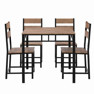 China PVC Coated Modern Dining Chairs Set Of 4 Kitchen Square Table for sale