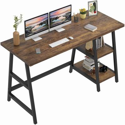 China Wooden Metal Office Computer Desk With Shelves ODM for sale