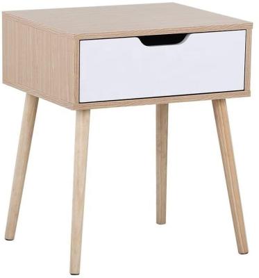 China Contemporary Veneer Small Timber Bedside Table 12 inch nightstand for sale