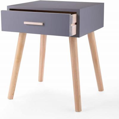 China Space Saving Scandinavian Nightstands Assembled Bedside Tables Compact Size for sale