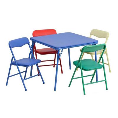 China Metal Folding Children Kids Small Card Table With Chairs for sale