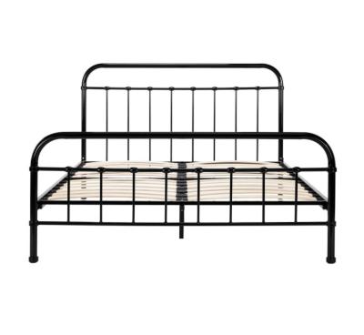 China ODM Modern Convertible Wooden Metal Furniture Black Iron Bed Frame King for sale