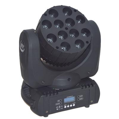 China Disco Dj LED Moving Head Lights 12x10W , RGBW 4 In 1 High Power LED Wash Light for sale