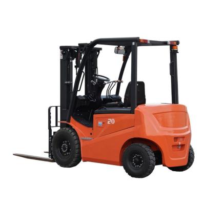 China High Efficiency Four Wheel Balancing Weight Electric Forklift 2 Tons 2000kg and Mast 3m 4m 5m for sale