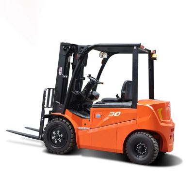 China High Efficiency Four Wheel Balancing Weight Electric Forklift 3 Tons 3000kg and Mast 3m 4m 5m 6m for sale