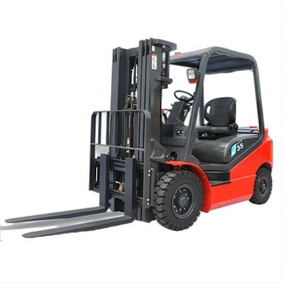 China Four Wheel Counter Balanced Weiht Hydraulic or Mechanical Diesel Forklift Truck 3.5 tonDiesel Engine for sale