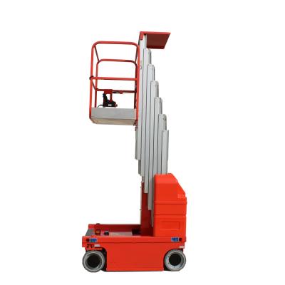 China Self-Propelled Double Mast Aluminum Alloy Aerial Working Platform Manned Lifting Platform for sale