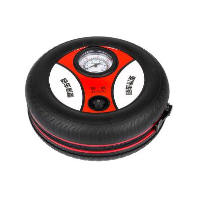 China Round Tire Shape Portable Car Tire Inflator with 250PSI Air Pressure and On/Off Switch for sale