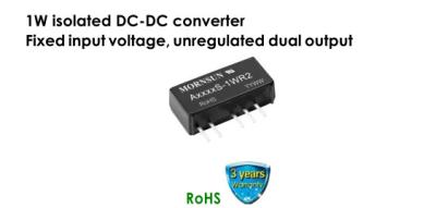 China 1W DC DC Isolated Converter Fixed Input Voltage Unregulated Dual Output CE for sale
