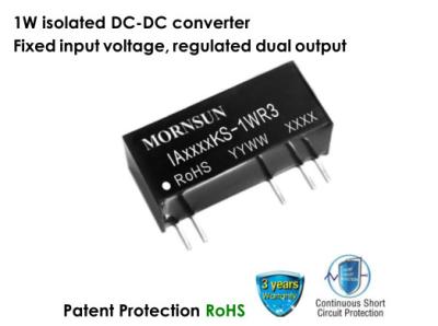 China Unregulated Modular DC DC Converter Voltage Isolation Fixed Input 1W Single Output for sale