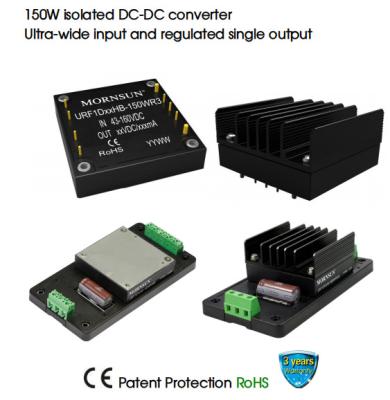 China Isolated 150W DC DC Converter Ultra Wide Input And Regulated Single Output for sale
