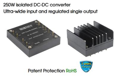 China 250W Isolated DC DC Converter Regulated Single Output Ultra Wide Input for sale
