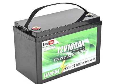 Chine paquet de 12.8V 100AH 1280Wh Li Ion Storage Battery Deep Cycle LiFePO4 à vendre