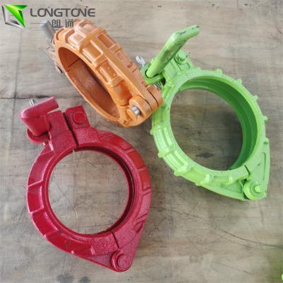China Concrete Pump Rubber Pipe Clamp Quick Release Tube Clamp Zinc Color for sale