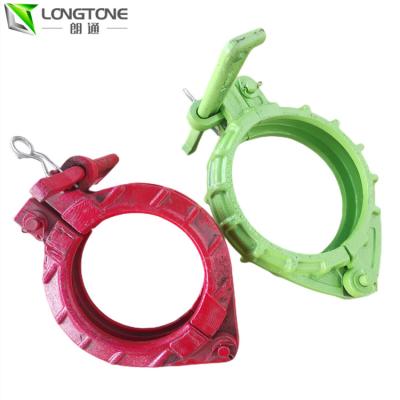China Bolt Concrete Mixer Parts Casted Mounting 5 Inch Clamp Coupling for sale