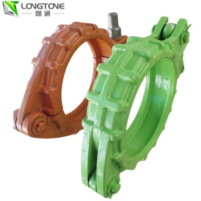 China Customized Concrete Mixer Parts , 5.5 Inch Bolt Pipe Fitting Clamp for sale