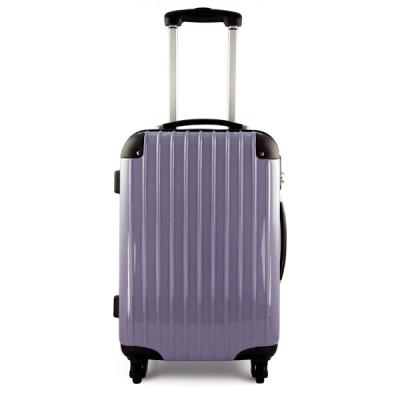 中国 薄紫の旅行トロリー荷物 20 インチの PC の Tourister のスーツケースによって動かされる乗る袋 販売のため