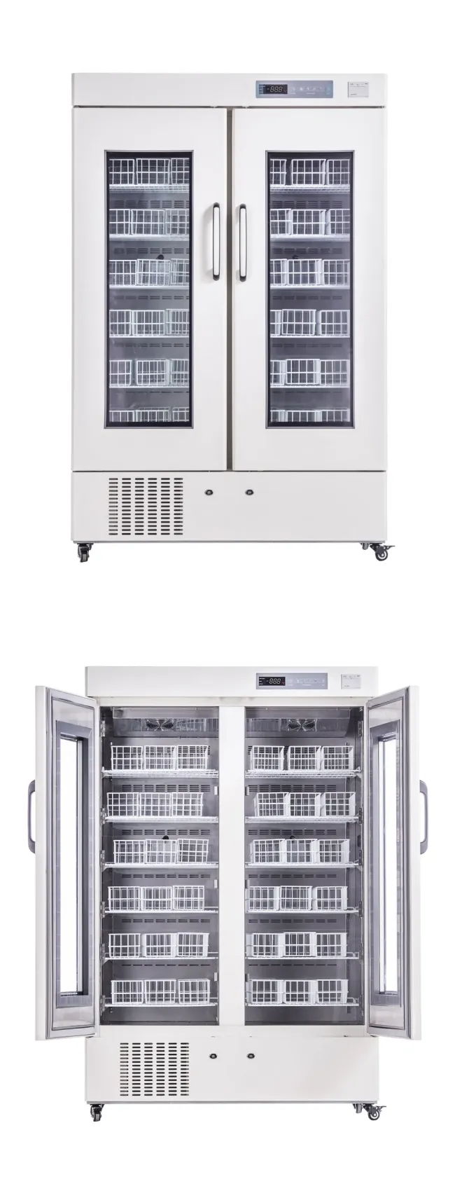 4 Degrees Blood Storage 658L Vertical Blood Bank Refrigerator for Hospital