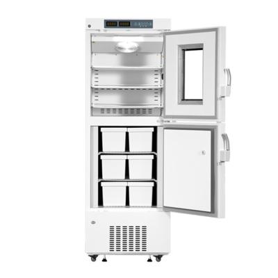 China Energy Saving -25 Degrees 368 Liters Medical Deep Freezer With Double Chamber for sale