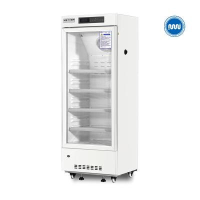 China Upright Single Glass Door Medical Pharmacy Refrigerator Vaccine Freezer 226L for sale