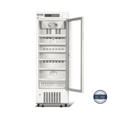 China Congeladores de refrigerador farmacêuticos biomedicáveis reais 315L da categoria refrigerar de ar da força com porta de vidro à venda