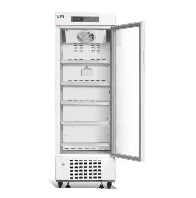 China 2-8 refrigerador vaccíneo del refrigerador de la farmacia de la puerta de cristal vertical del grado para la capacidad vaccínea del gabinete de almacenamiento 316L en venta