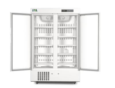 China High Quality Double Glass Door Vaccine Storage Pharmacy Refrigerator With LED Interior Light for sale
