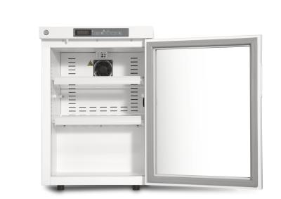 China 2-8 Degree 60L Mini Portable Single Glass Door Pharmacy Medical Refrigerator Fridge for sale